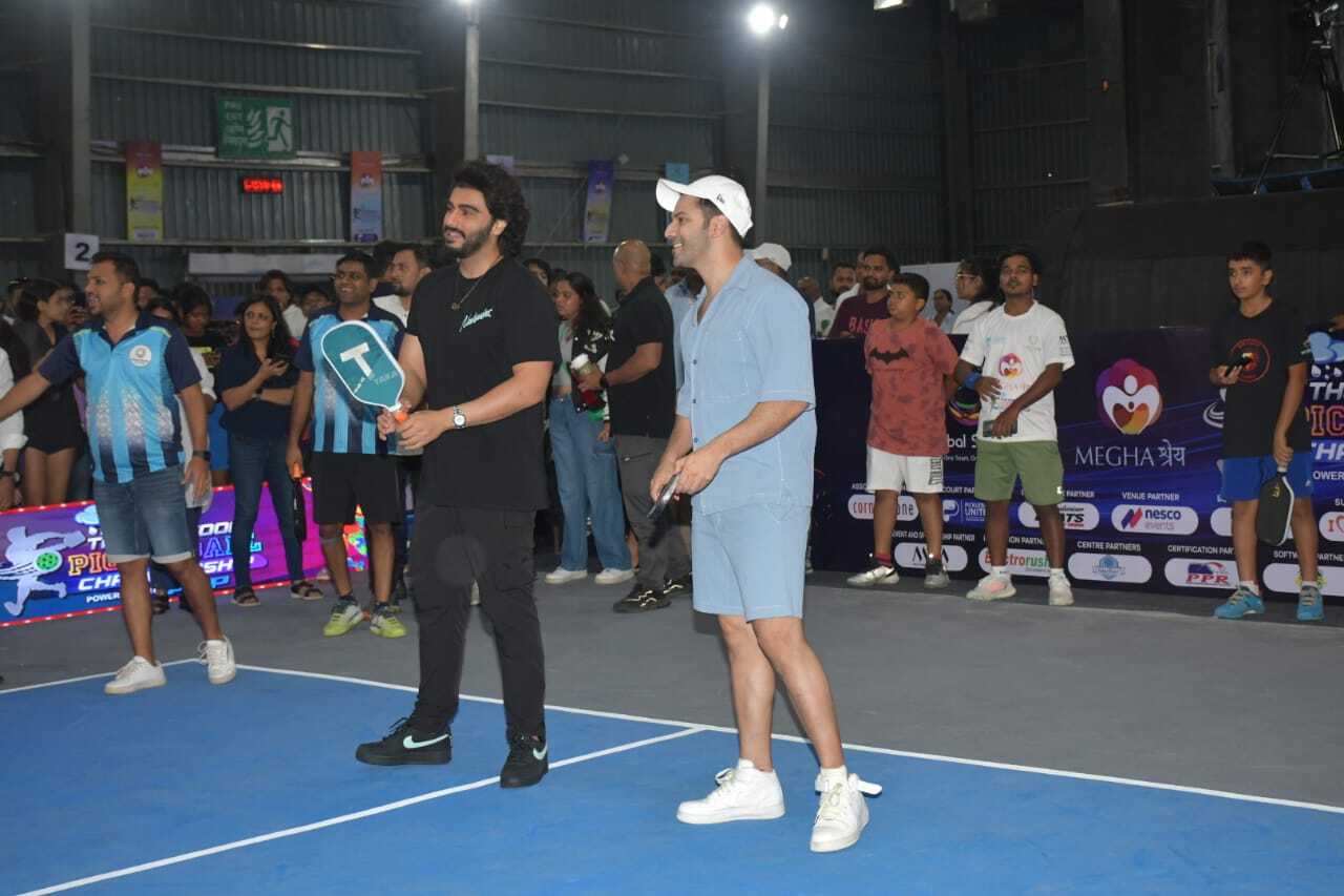 Arjun and Varun Dhawan were seen engaging in sports